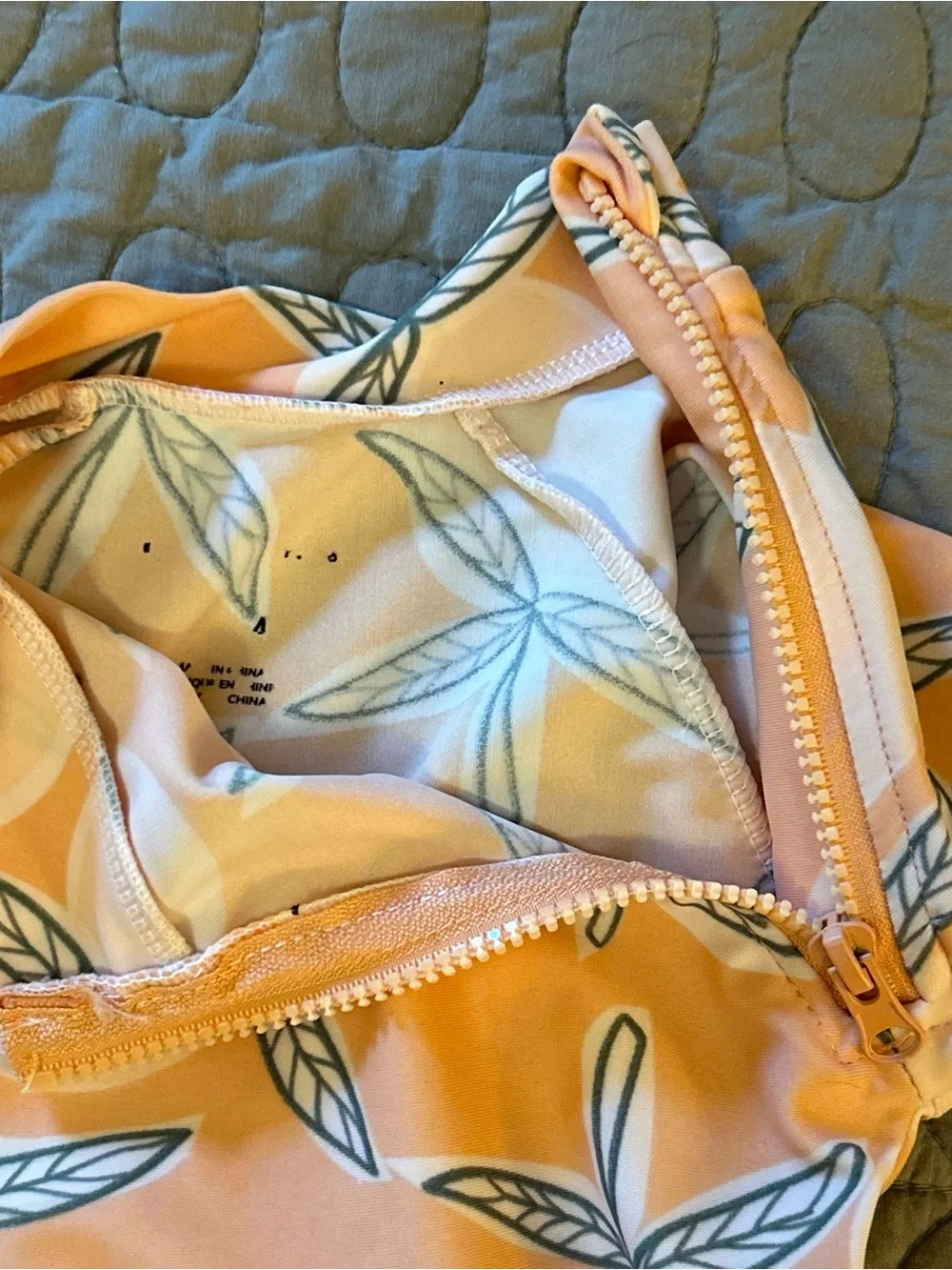 Set of 2 one piece swim suits 12 mos